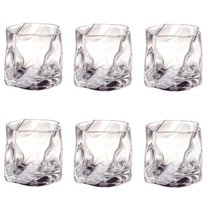 Jogo de Copos de Vidro 200ml com 6 Unidades para Whisky Sucos Bebidas - SP963