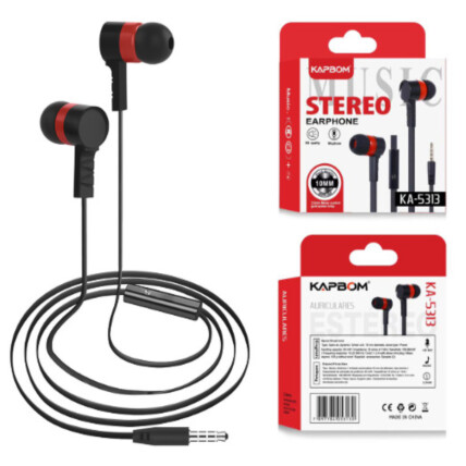 Fone de Ouvido Com Fio e Microfone Estéreo KAPBOM - KA-5313