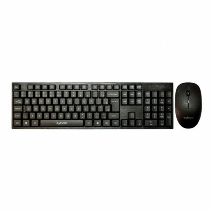 Teclado e Mouse Wireless 2.4g sem fio EXBOM BK - S370