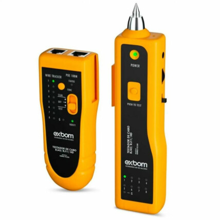 Testador Cabos De Rede RJ45 RJ11 Kit Localizador Zumbidor EXBOM - FEPRO-TC350