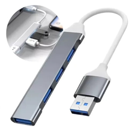 Hub USB 4 Portas USB 3.0 x 2.0 Alta Velocidade Knup - KP-HB503