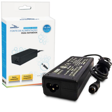 Fonte para Notebook Dell 65W 19.5V 3.34A 7.4x5.0mm - D-514