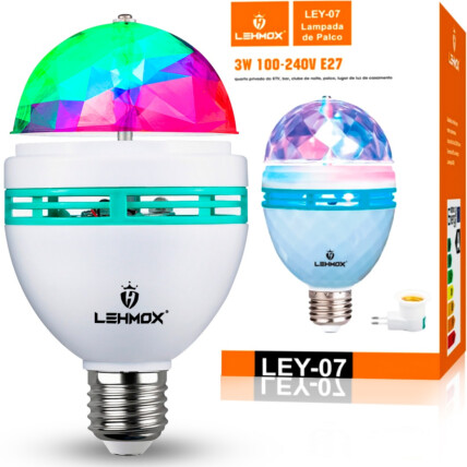Lâmpada de Led Giratória Colorida para Festas Bivolt E27 - LEY-07