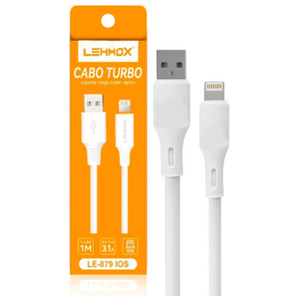 Cabo Lightning para IOS 3.1A 1 metro LEHMOX - LE-879