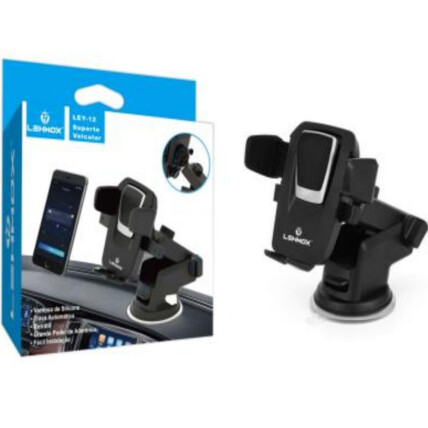 Suporte de Plastico com Ventosa para Celular Lehmox - LEY-12