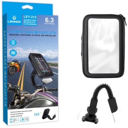 Suporte Celular para Motocicleta 6,3 Polegadas Lehmox - LEY-212