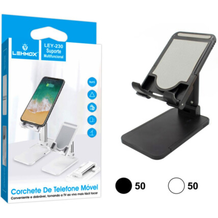 Suporte de Mesa com Base Antiderrapante para Celular Lehmox - LEY-230