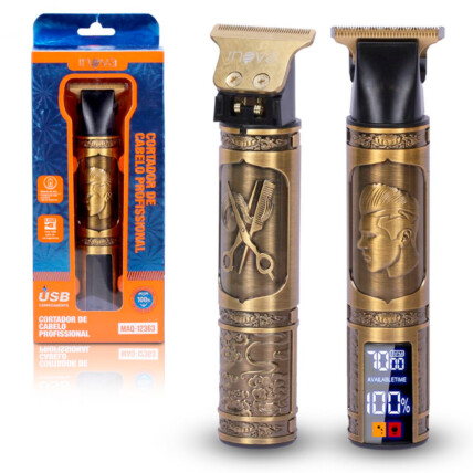 Máquina de Cortar Cabelo e Barba Recarregável INOVA - MAQ-12363