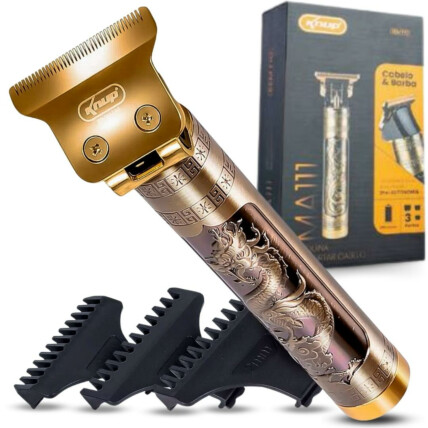 Maquina de Cortar Cabelo e Barba Sem Fio Recarregável KNUP - KP-MA111