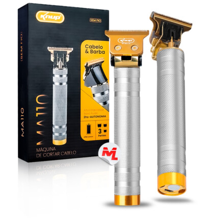 Maquina de Cortar Cabelo e Barba sem Fio 5W KNUP - KP-MA110