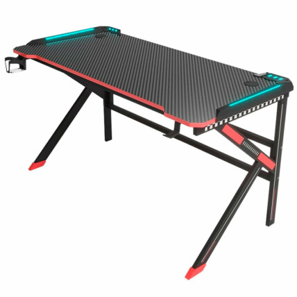 Mesa Gamer com Led para Computador Suporte para Headset - DELTA-M1202K