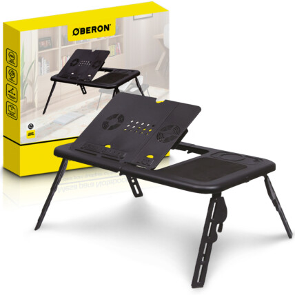 Mesa Para Notebook Ajustável Com Cooler Para Refrigeração Oberon - OR-SP245