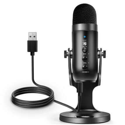 Microfone Profissional de Mesa USB para Lives e Podcast KAPBOM - KA-1333