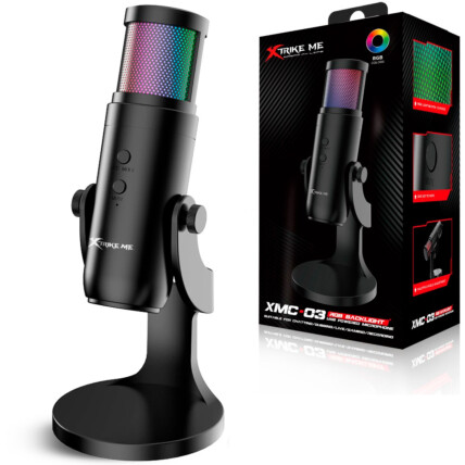 Microfone Gamer Profissional RGB Condensador XMC03 - Xtrike-ME 