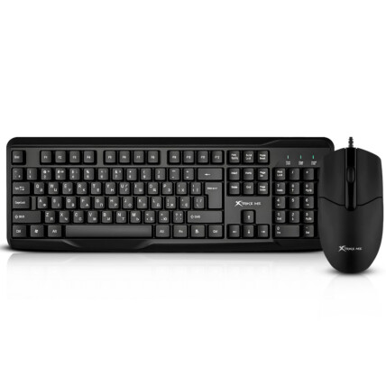 Kit Teclado e Mouse USB Office Xtrike-ME MK-207 padrão ANSI