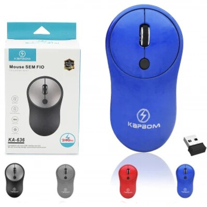Mouse sem Fio Wireless 2.4 Ghz Kapbom - KA-636