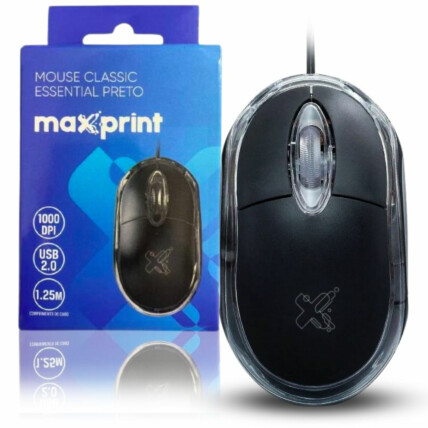 Mouse Classic Essential USB 2.0 Preto MAXPRINT - 60000125