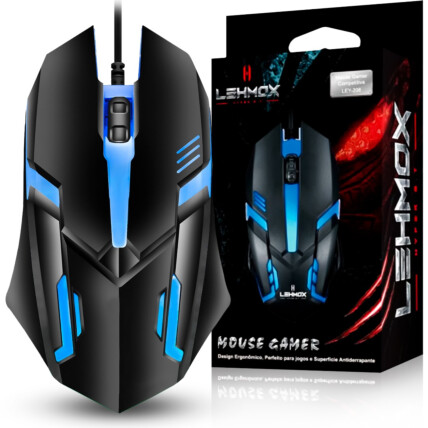 Mouse Gamer com Fio Usb e Led Lehmox - LEY-206