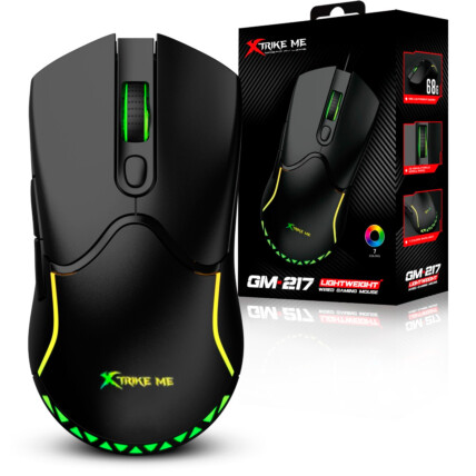 Mouse Gamer Xtrike-ME GM-217 Preto com Fio USB RGB 3600dpi 
