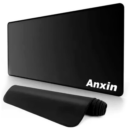 Mouse Pad Gamer Extra Grande 900x400 mm Preto Borda Costurada - 202