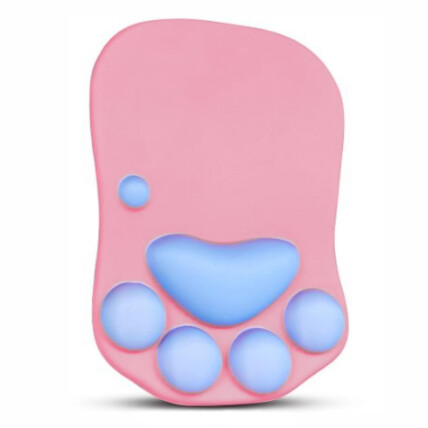 Mouse Pad Ergonômico Gatinho Espuma Pu 27x20x4 Gel KNUP - KP-MP203