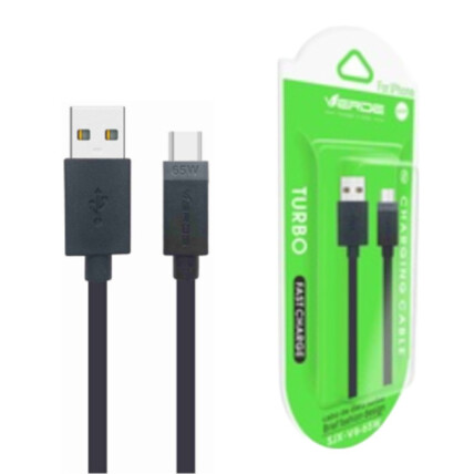 Cabo Type C de Dados 65W USB Turbo Verde - SJX-TC-65W