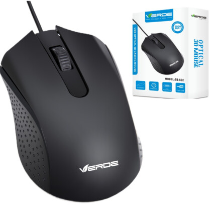 Mouse Optico Com Fio USB 1000DPI Verde - SB-S02