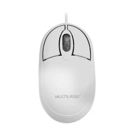 Mouse Multilaser Classic Box Óptico Full Branco USB - MO302