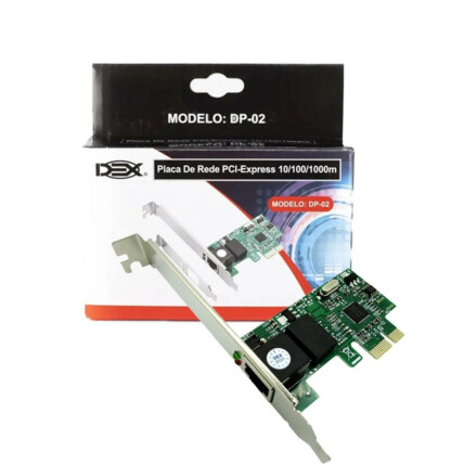 Placa de Rede PCI Express 10/100/1000 Dex - DP-02