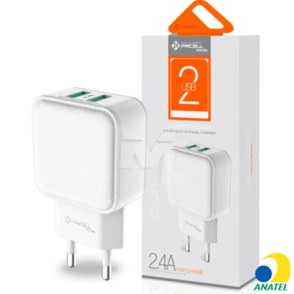 Carregador de Celular Power 2 Portas USB 2.4A PMCELL - HC-22