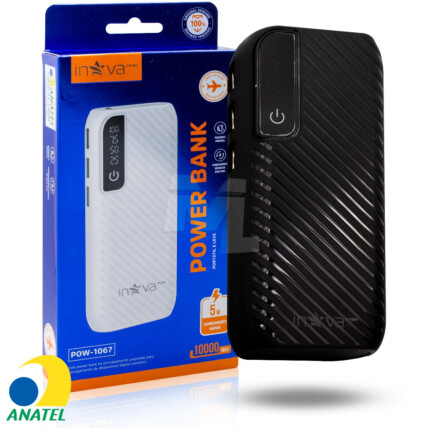 Power Bank 10000 mAh 3 Portas Usb com Display LCD INOVA - POW-1067
