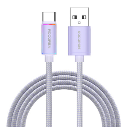 Cabo Tipo C Turbo 3A Rocoren Micai Series RGB USB 1M - RCXCAT-MC05