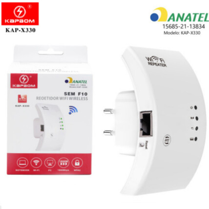 Repetidor de Sinal Wifi sem Fio WPS Kapbom - KAP-X330