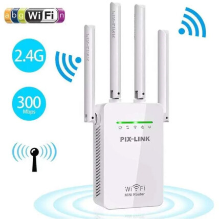 Repetidor De Sinal Wifi 4 Antenas Amplificador De Sinal - WR09