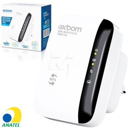 Repetidor de Sinal WR03 Wireless-N 300 Mbps EXBOM - 01400/ YWIP-C6