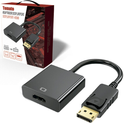 Cabo Conversor Displayport para Hdmi Fêmea Full HD 1080p Tomate - MTV-602