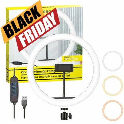 Ring Light para Celular 10 Polegadas LED 20W OBERON - OR-PL10