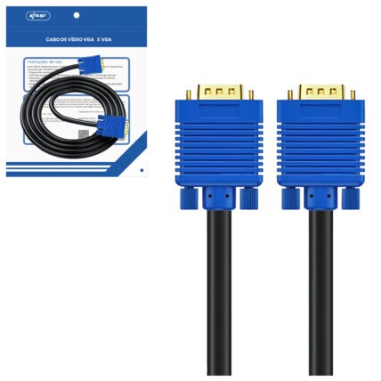 Cabo VGA para VGA com 1,8 Metros Knup - KP-YP5002 1,8m