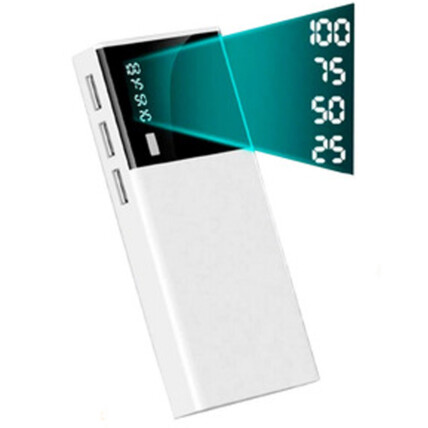 POWER BANK PORTÁTIL 10000MAH COM VISOR DE LED E 3 ENTRADAS USB INOVA - POW-8317