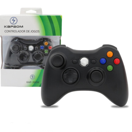 Controle Sem Fio X-360 Joystick Wireless Preto - KAP-360W