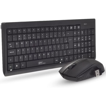 Kit Teclado e Mouse sem Fio Slim Receptor Usb 2.4Ghz ABNT2 Knup - KP-2012
