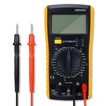 Multímetro Digital DT-9205A com Capacimetro e Bateria Beep Profissional 03952 - XT-DM9205A