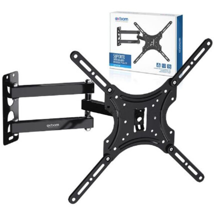 Suporte para TV Articulado Duplo Universal monitor de 26" a 55" EXBOM - SPTV-E330