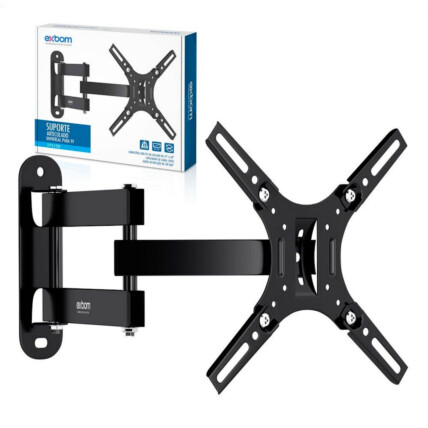 Suporte para TV Articulado Duplo Universal monitor 14"a 42" EXBOM - SPTV-E320