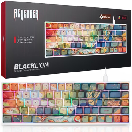 Teclado Mecanico Gamer Estampado com RGB e Switch Outemu Brown - TE-BKL002