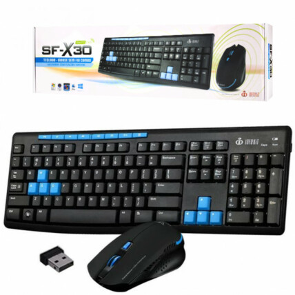 Teclado e Mouse Sem Fio 2.4ghz Abnt Ii - Padrao Brasileiro Infokit - SF-X30