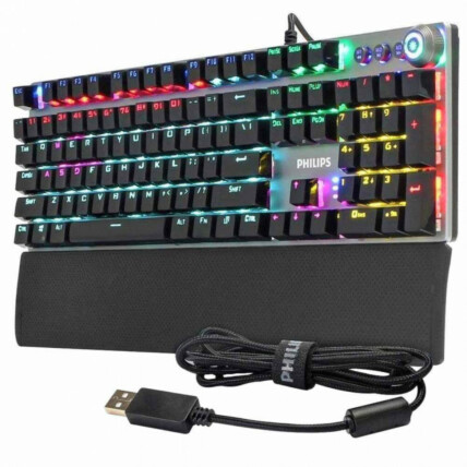 Teclado Gamer Mecânico c/fio LED RGB Philips - G614/ SPK8614
