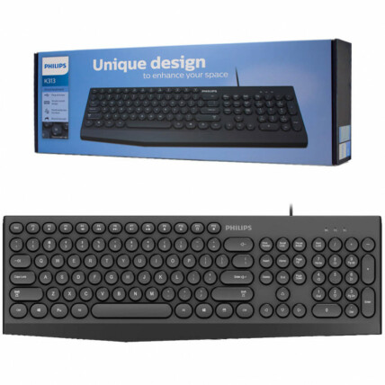 Teclado USB Padrão Americano Redondo Philips - SPK6313B