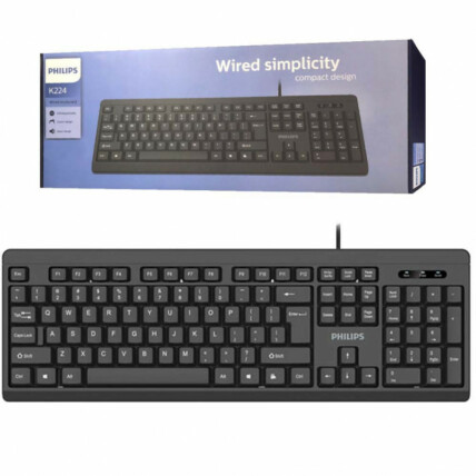 Teclado USB Padrão Design Compacto Philips - K224/SPK6224