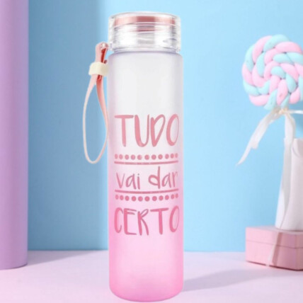 Garrafa Squeeze Motivacional Fosca com Alça 500ml - TOP0988